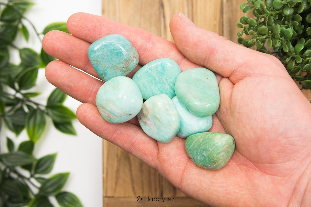 Amazonite - Tumbled Stone - In Hand