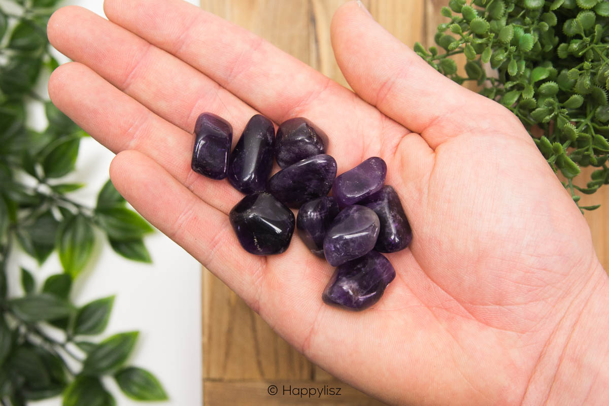 Amethyst - Tumbled Stone - S - In Hand