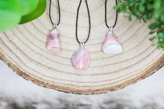 Crystal Pendant - Pink Botswana Agate