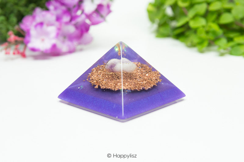 Orgonite Pyramid - Amethyst - Front