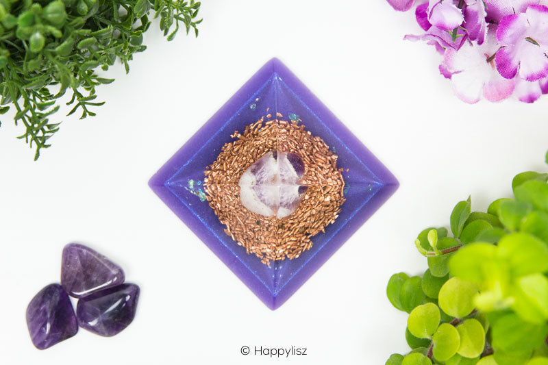 Orgonite Pyramid - Amethyst - Top