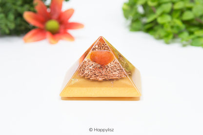 Orgonite Pyramid - Carnelian - Side