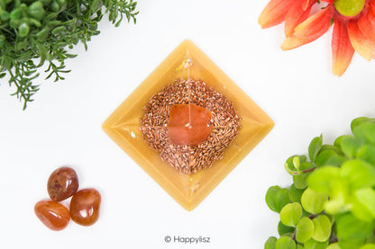 Orgonite Pyramid - Carnelian - Top