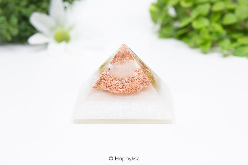 Orgonite Pyramid - Clear Quartz - Side