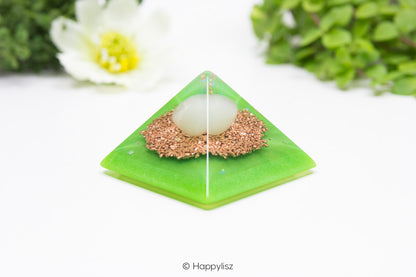 Orgonite Pyramid - Jade - Front