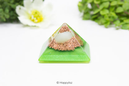 Orgonite Pyramid - Jade - Side