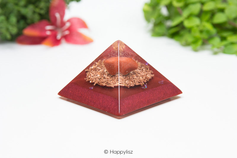 Orgonite Pyramid - Red Jasper - Front