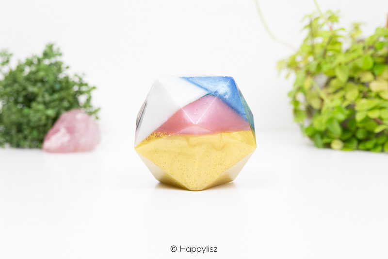 Orgonite Icosahedron - Rhodoniet, Roze Opaal & Groene Aventurijn - Happylisz