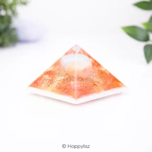 Orgonite Piramide - Amazoniet & Oranje Calciet - Happylisz