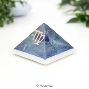Orgonite Piramide - Maagd - Bergkristal, Mosagaat & Lapis Lazuli - Nr. 2